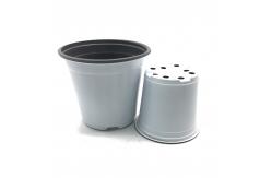 China Cylindrical 0.5L Mini White Plastic Flower Pots Easy Transplanting supplier
