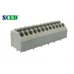 3.50 mm Spring Terminal Block Grey Plastic Housing Brass Pin for sale