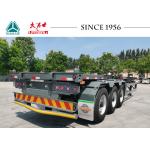 China 40FT Skeletal Chassis Semi Trailers Tri-Axle Skeleton Semi Trailer Container Trailer manufacturer