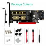 3 In 1 Msata And M.2 NGFF NVME  SATA SSD To PCI-E  4X And SATA3 Adapter for sale