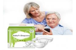 China Medium Size Breathable Adult Disposable Nappies With Elastic Waistband supplier