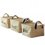 Waterproof Jute Collapsible Foldable Laundry Basket washing basket for sale