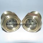 male NPT pipe threads 1/2 inch oil sites with Pyrex glass for truck radiators with natural glass window for sale