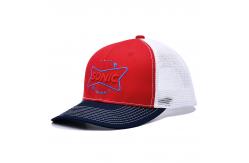 China Customizable 6 Panel Trucker Cap Pre Curved Visor Logo Embroidery supplier