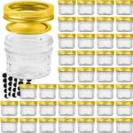 Wide Mouth Mini Caviar Glass Preserve Jars For Jam 100ml 40 Sets for sale
