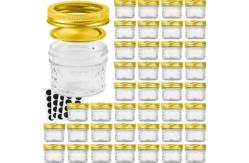 China Wide Mouth Mini Caviar Glass Preserve Jars For Jam 100ml 40 Sets supplier