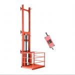 Orange 8m Small Cargo Lift 1000kgs Hydraulic Cargo Lift Elevator for sale