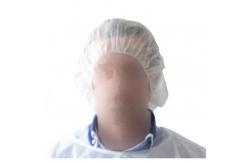 China Soft Non Woven Head Cover , Single / Double Elastic Disposable Surgeon Cap supplier