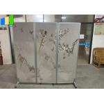 Wood Movable Divider With Wheels Folding Partition Singapore Movable Partition Walls On Wheels For Restaurant for sale