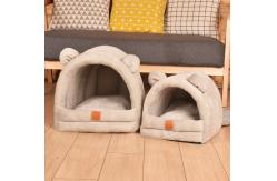 China Soft Plush Premium Cotton No Deformation Cave Bed Cat supplier