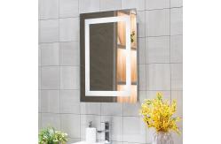 China Living Room Illuminated Rectangle Shaving Shower Room Bathroom Mirrors With Touch Switch supplier