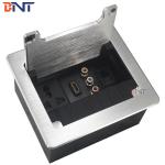 Conference Brush Socket Clamshell Hidden Table Mounted Socket Box For Office Table for sale