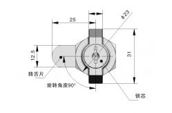 China Custom Design Electric Cabinet Lock Quarter Cam Turn Latch Lock supplier