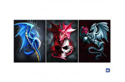 China Flip Lenticular 3D Posters With Skull Designs / Lenticular Photo Printing supplier