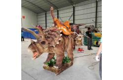China Indoor Animatronic Triceratops Ride On Dinosaur Customized Size supplier