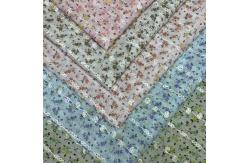 China Chiffon Bottom Polyester Flower Printed Fabric For Lace Embroidery supplier