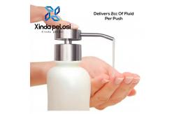 China Acrylic Appearance Lotion Pump Electroplating Gold With Cover supplier