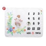 Custom Cotton Fleece Baby Blanket ,Echo-Friendly Lovely Growth Record Baby Milestone Blanket for sale