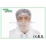Blue/White Non-Woven Disposable Use Soft Beard Cover With Single Elastic