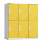 Small Size School Metal Storage 6 Door Locker Cabinet For Kids for sale