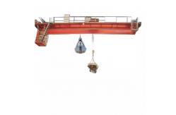 China 10T A6 Double Girder Overhead Bridge Crane 22m With Grab Magnet supplier