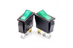 China Illuminated Latching Red And Green Button Rocker Switch supplier