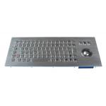 Ruggedized Metal Optical Trackball Keyboard 25.0mm IP68 84 Keys Weather Proof for sale