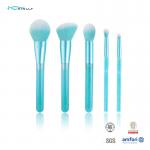 Liquid Handle 5PCS Luxury Makeup Brushes Bling Shiny Liquid Quicksand Glitter Blue OEM for sale
