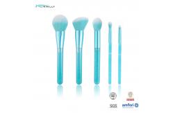 China Liquid Handle 5PCS Luxury Makeup Brushes Bling Shiny Liquid Quicksand Glitter Blue OEM supplier