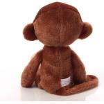 Sitting Long Tail Brown Monkey Plush Toy With Big Ears