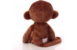 China Sitting Long Tail Brown Monkey Plush Toy With Big Ears supplier