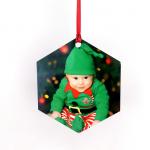 Hexagon Ornament MDF Board Dye Sublimation Blanks For Christmas Decoration for sale