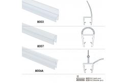 China D Shape Shower Door Seal Strip Anti Collision For 8mm Glass supplier