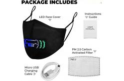 China Party Festival Programmable LED Face Mask Bluetooth App Controlled USB Rechargeable supplier