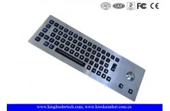 China Panel Mount Illuminated Metal Keyboard High Resistant With Optical Trackball supplier