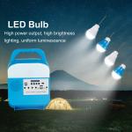 6000Mah Battery 6V Solar Home Lighting System 250mm With Radio Bluetooth MP3 for sale