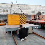 Heavy Load 40 Tons Battery Driven Steel Beam Rail Transfer Trolley With Remote Control for sale