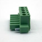 300V 10A M2.5 Screw Fixed Ear Plug-In Brass Terminal Block