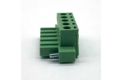 China 300V 10A M2.5 Screw Fixed Ear Plug-In Brass Terminal Block supplier