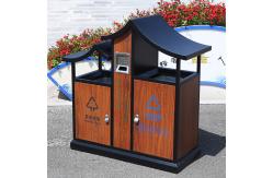 China Stainless Bin Hand Push Dustbin Recycle Outdoor Garbage Bin Shed with Lid supplier