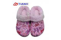 China Flexible Thick Outsole Odm Fuzz Lined Clog Style Slippers supplier