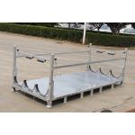 Foldable 1500KGS Hot Dip Zinc Steel Transport Pallet for sale