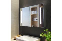 China Mirrored Cabinets Customized Aluminum LED Illuminated Bathroom Vanity Mirror Cabinet supplier