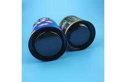 China Biodegradable Snacks Paper Food Cans With Metal Cover supplier