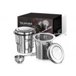 Stainless Steel 304 Wire Mesh Dome Shape Tea Filter Infuser 2 Folding Handles Food Grade for sale