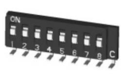 China Right Angle SMD Single / Dual Inline Package DIP Switch With Holder supplier