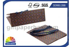 China Customized Matte Laminated Luxury Paper Tote Bag with Grosgrain Handle / Coated Paper supplier