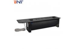 China Desk Mounted Flip Up Outlet With Mobile Phone Wireless Charging Function supplier