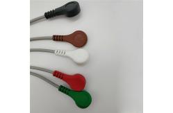 China 90cm 5 Leads HP PH ECG Cables And Leadwires With Snap supplier