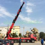 Mobile 80t Semi Knuckle Boom Lorry Mounted Crane for sale